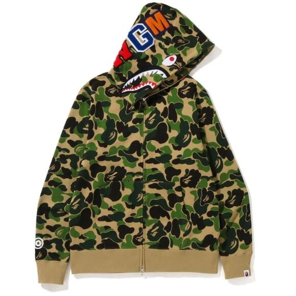BAPE BIG ABC Camo Shark | Full Zip Double Hoodie | NWOT - Picture 2 of 6